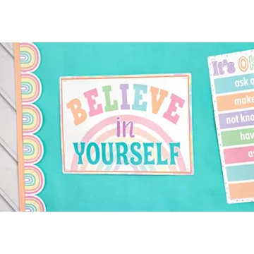 Pastel Rainbow Classroom Border Trim for Vibrant Decor