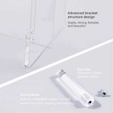 LUGUNU Reusable Large Acrylic Donut Wall Display On Table Donut Wall for Baby Showers Bridal Shower Wedding Party Birthday Decorations, 9 Pillars, 12 x 16 Inches (Say Donuts)