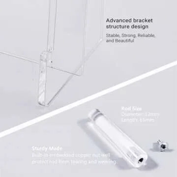 LUGUNU Reusable Large Acrylic Donut Wall Display On Table Donut Wall for Baby Showers Bridal Shower Wedding Party Birthday Decorations, 9 Pillars, 12 x 16 Inches (Say Donuts)