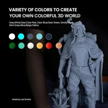 ELEGOO ABS-Like 3D Printer Resin LCD UV-Curing Resin 405nm Standard Photopolymer Resin for Mars Saturn Jupiter MSLA DLP LCD 3D Printing Clear Blue 500g