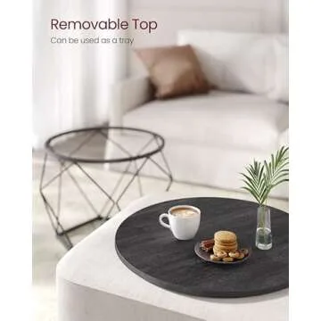 VASAGLE Round Coffee Table Set - Stylish & Versatile