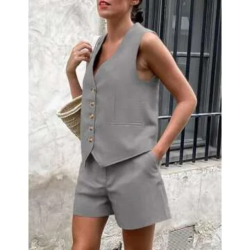 PRETTYGARDEN Women's Summer 2 Piece Outfits Matching Sets