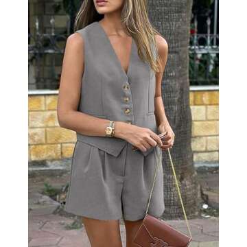 PRETTYGARDEN Women's Summer 2 Piece Outfits Matching Sets