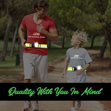 DASHGLOW Reflective Glow Belt Safety Gear for Outdoor Activities
