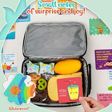 120 Pcs Cute Lunch Box Notes for Kids with Jokes