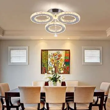 diisunbihuo LED Crystal Chandelier for Stylish Homes