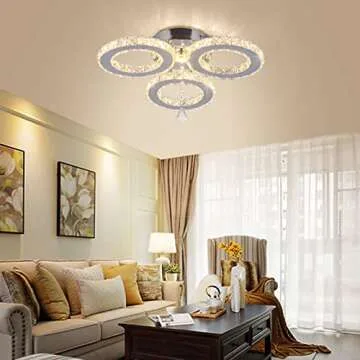diisunbihuo LED Crystal Chandelier for Stylish Homes