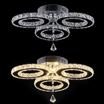 diisunbihuo LED Crystal Chandelier for Stylish Homes