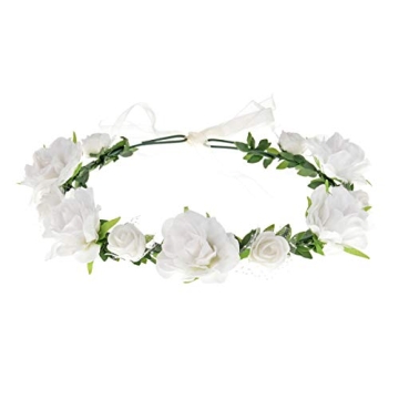 Elegant DDazzling Girls Flower Headband - Adjustable Floral Crown for Kids