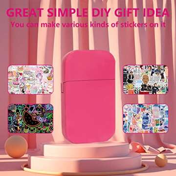 Cute Pink Flame Butane Lighter for Outdoor and Indoor Use