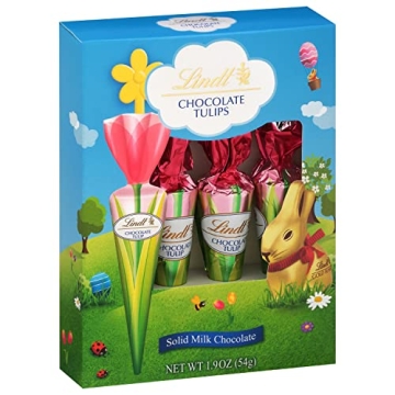 Lindt Chocolate Tulips - Delicious Easter Treats in 4 Pack