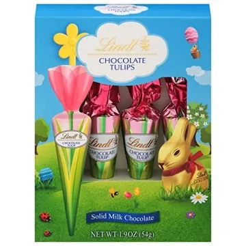 Lindt Chocolate Tulips - Delicious Easter Treats in 4 Pack