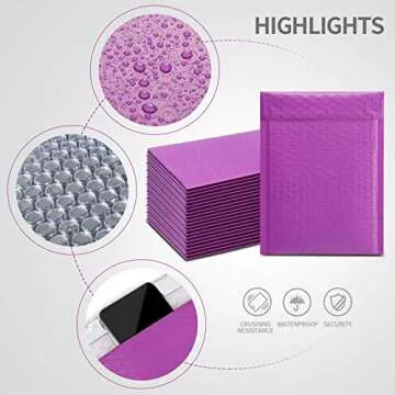 TOMVYTER 6x10 Poly Bubble Mailers - Pack of 25 Self-Seal Envelopes