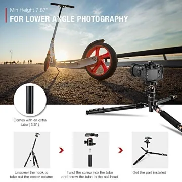 TYCKA 56” Camera Tripod for Photographers, Lightweight & Durable