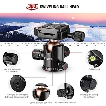 TYCKA 56” Camera Tripod for Photographers, Lightweight & Durable