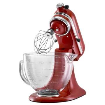 KitchenAid 5-Qt. Tilt-Head Glass Bowl with Measurement Markings & Lid