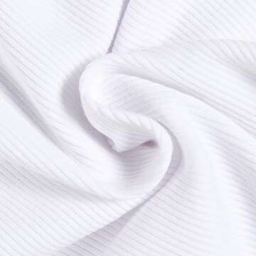 GEMBERA Womens Sleeveless Racerback High Neck Basic Ribbed Knit Fitted Tank Top White S