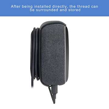 WIDEPLORE Echo Dot Wall Mount Holder for 3rd Generation, Built-in Cable Management Space-Saving Accessories for Dot(3rd Gen) Smart Speakers, with Sticking Tape and Drill Nail-Black