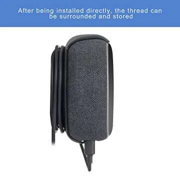 WIDEPLORE Echo Dot Wall Mount Holder for 3rd Generation, Built-in Cable Management Space-Saving Accessories for Dot(3rd Gen) Smart Speakers, with Sticking Tape and Drill Nail-Black