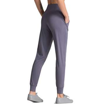 Dragon Fit High Waist Workout Joggers for Women with Pockets, Tapered Sweatpants