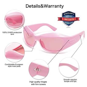 Trendy VANLINKER Wrap Around Sunglasses for Men and Women