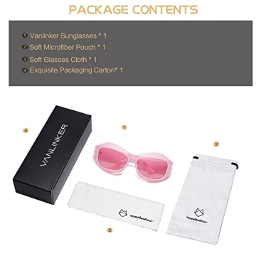 Trendy VANLINKER Wrap Around Sunglasses for Men and Women