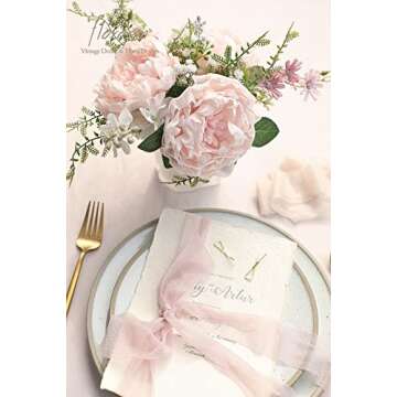 Floroom Chiffon Ribbon Shiny Ribbon Ombre Colors Chart for Wedding Invitations, Bridal Bouquets, Gif...