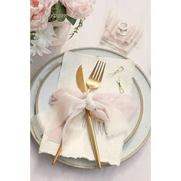 Floroom Chiffon Ribbon Shiny Ribbon Ombre Colors Chart for Wedding Invitations, Bridal Bouquets, Gifts Wrapping, Decorations, DIY Crafts (Cream +Nude +Blush +Dusty Rose)