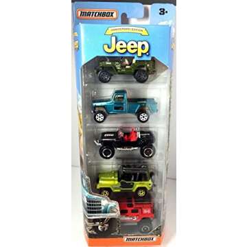 Matchbox Anniversary Edition Jeep 5-Pack, Multicolor