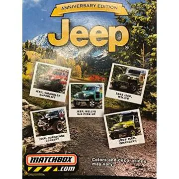 Matchbox Anniversary Edition Jeep 5-Pack, Multicolor
