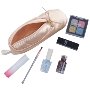CECKQUE Ballet Dance Shoe Makeup Bag - Elegant Ballerina Gift for Kids