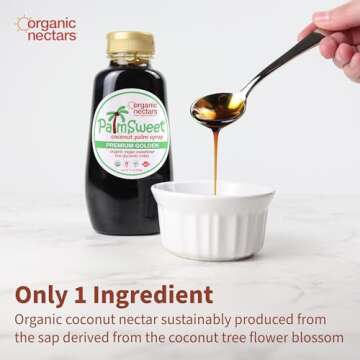 Organic Nectars Golden Organic Coconut Syrup - Vegan, Gluten Free, Dairy Free Liquid Sugar Alternati...