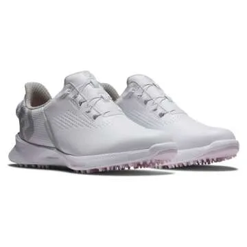 FootJoy Women's FJ Fuel Boa Previous Season Style Golf Shoe, White/White/Pink, 8.5