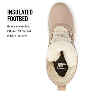 Sorel Women's Joan of Arctic Next Lite Boot — Omega Taupe, Fawn — Waterproof Leather & Suede Snow Boots — Size 7.5