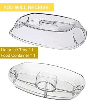 Fruit Platter Tray for Parties, Yatmung Serving Tray on Ice Serving Platter and Tray for Parties Veg...