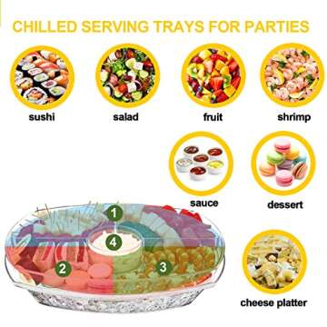 Yatmung Fruit Platter Tray for Parties Chilled Serving
