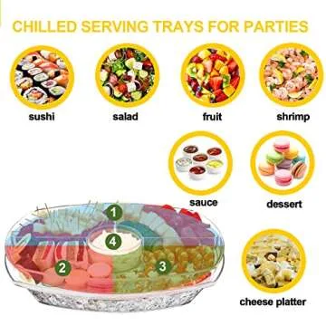 Yatmung Fruit Platter Tray for Parties Chilled Serving