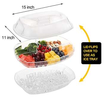 Yatmung Fruit Platter Tray for Parties Chilled Serving