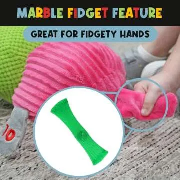 MEAVIA Cuddlebug Caterpillar Body Pillow Sensory Snuggle Vibrating Plush, 35” Jumbo Stuffed Toy, FEELix Collection