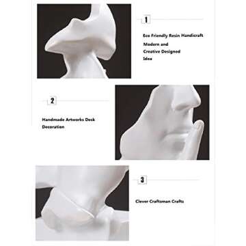 SMRTHMRT Eco-Friendly Modern Thinker Statue for Decor