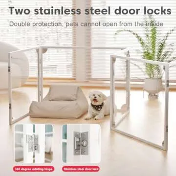 Acrylic Dog Playpen for Indoor Use - Stylish Pet Fence