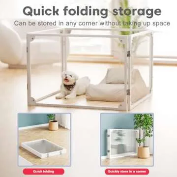 Acrylic Dog Playpen for Indoor Use - Stylish Pet Fence