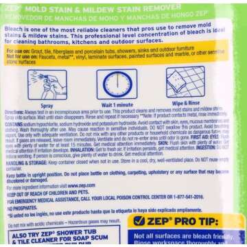 Zep Mold Stain and Mildew Stain Remover 32 Ounces ZUMILDEW32 (1 Bottle)