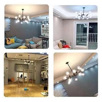 Surpars House Sputnik Chandelier, 12 Lights Modern Ceiling Light for Bedroom,Living Room,Dining Room,Black