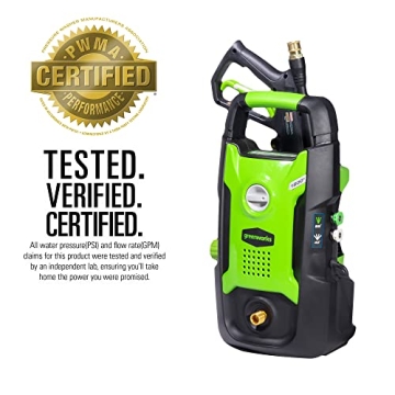 Greenworks 1600 PSI Electric Pressure Washer for Versatile Cleaning