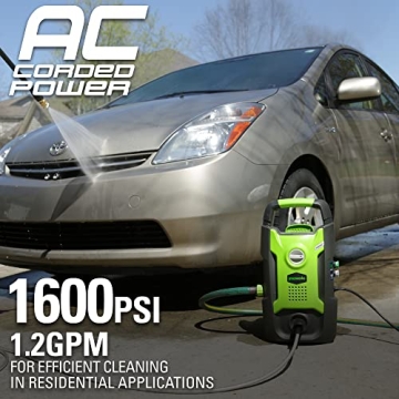 Greenworks 1600 PSI Electric Pressure Washer for Versatile Cleaning