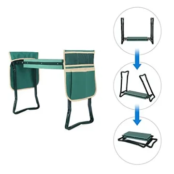 SONGMICS Garden Kneeler & Seat with Tool Bags for Comfort