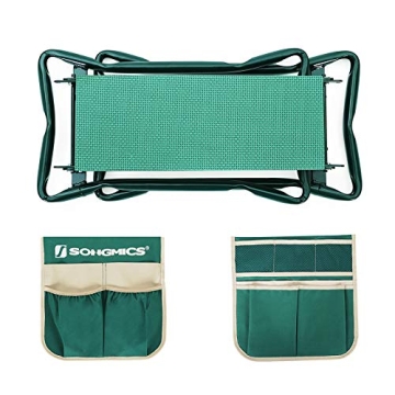 SONGMICS Garden Kneeler & Seat with Tool Bags for Comfort