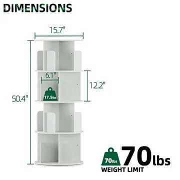 OTK 360° Rotating Bookshelf Ideal for Small Spaces