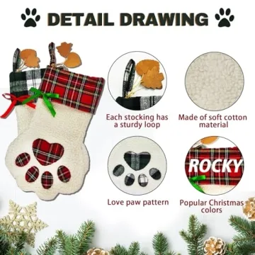 Custom Cara Nonna Christmas Stockings for Family & Pets